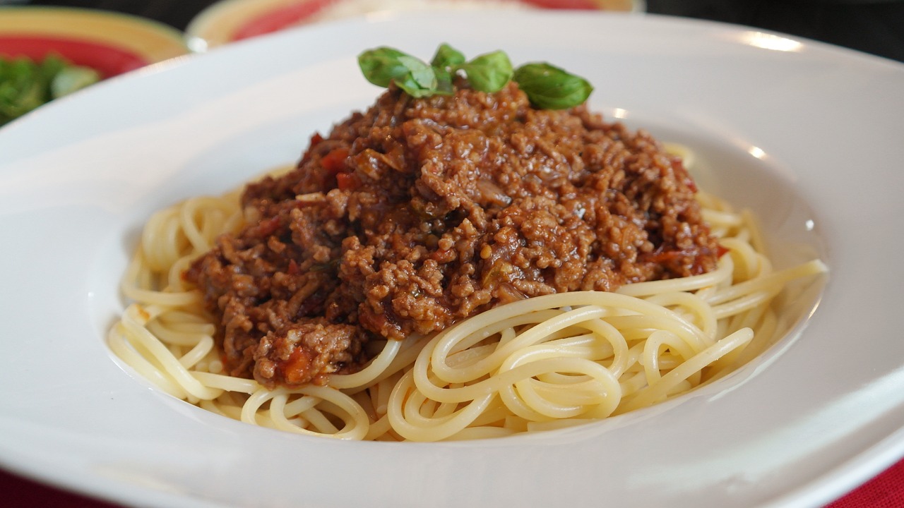 Italiaanse spaghetti bolognese
